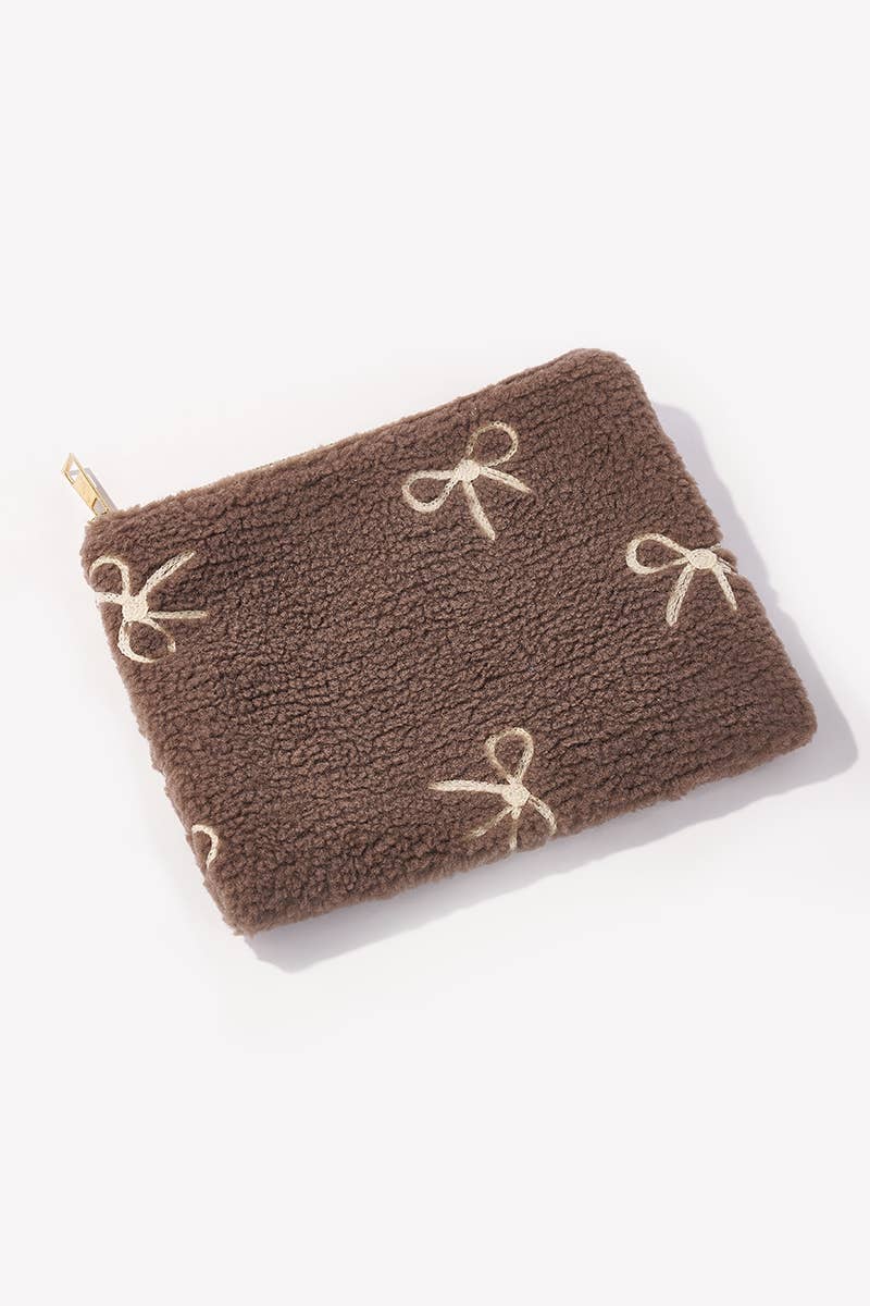 Teddy makeup bag with bow CY230JH