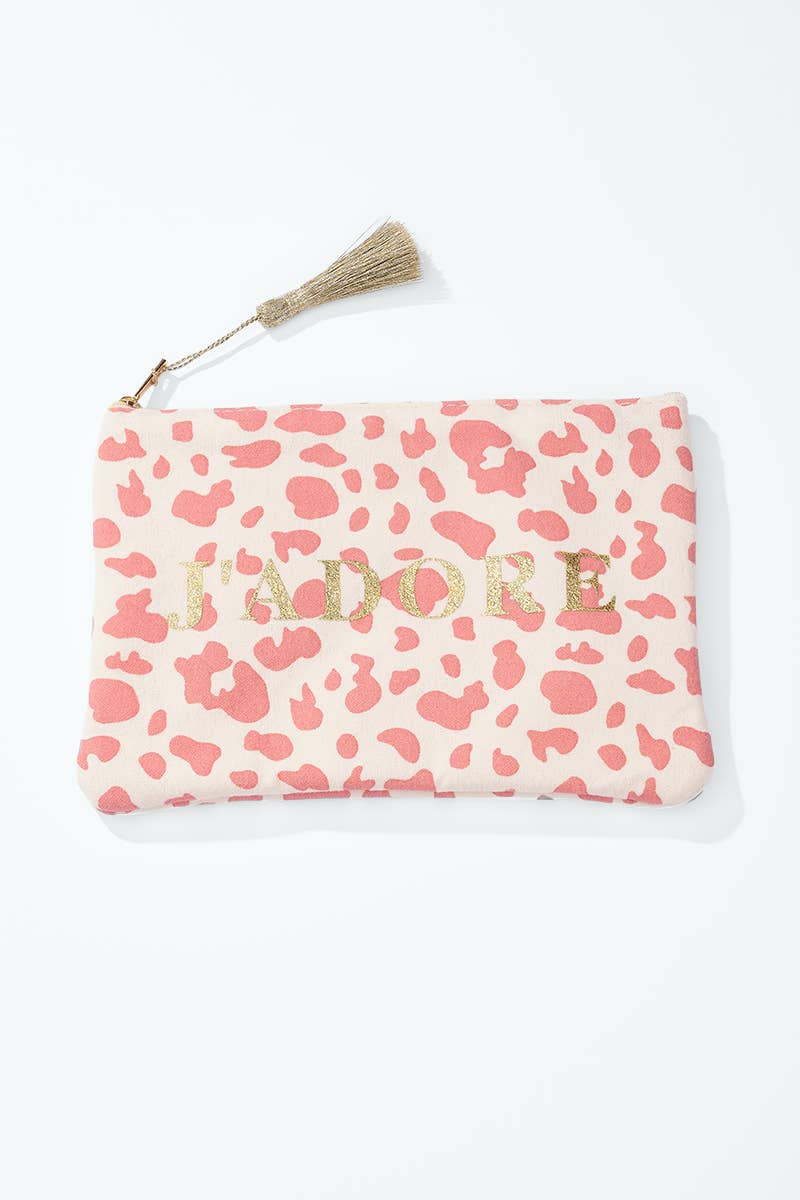 Trousse à maquillage imprimé J'adore 20x15cm CY52