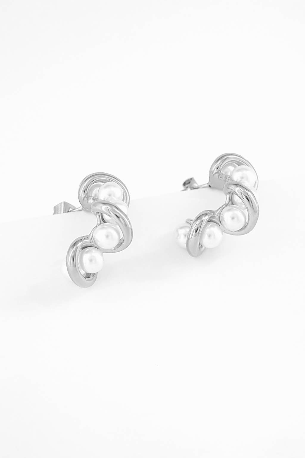 Boucles d'oreilles en acier inoxydable 124AQ247