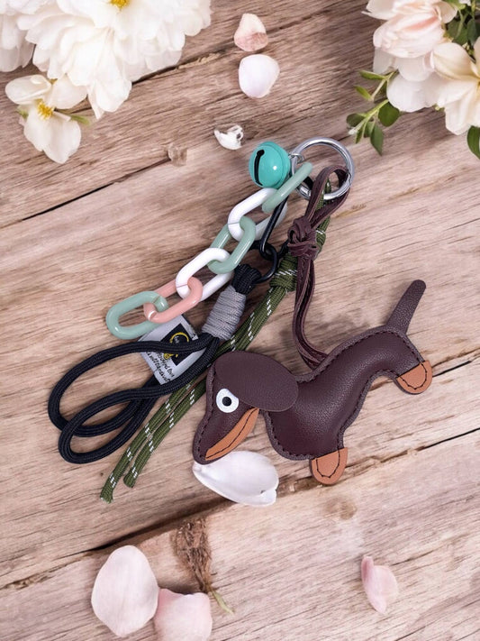 Grigri de sac et porte-clé Chien et clochette PC15