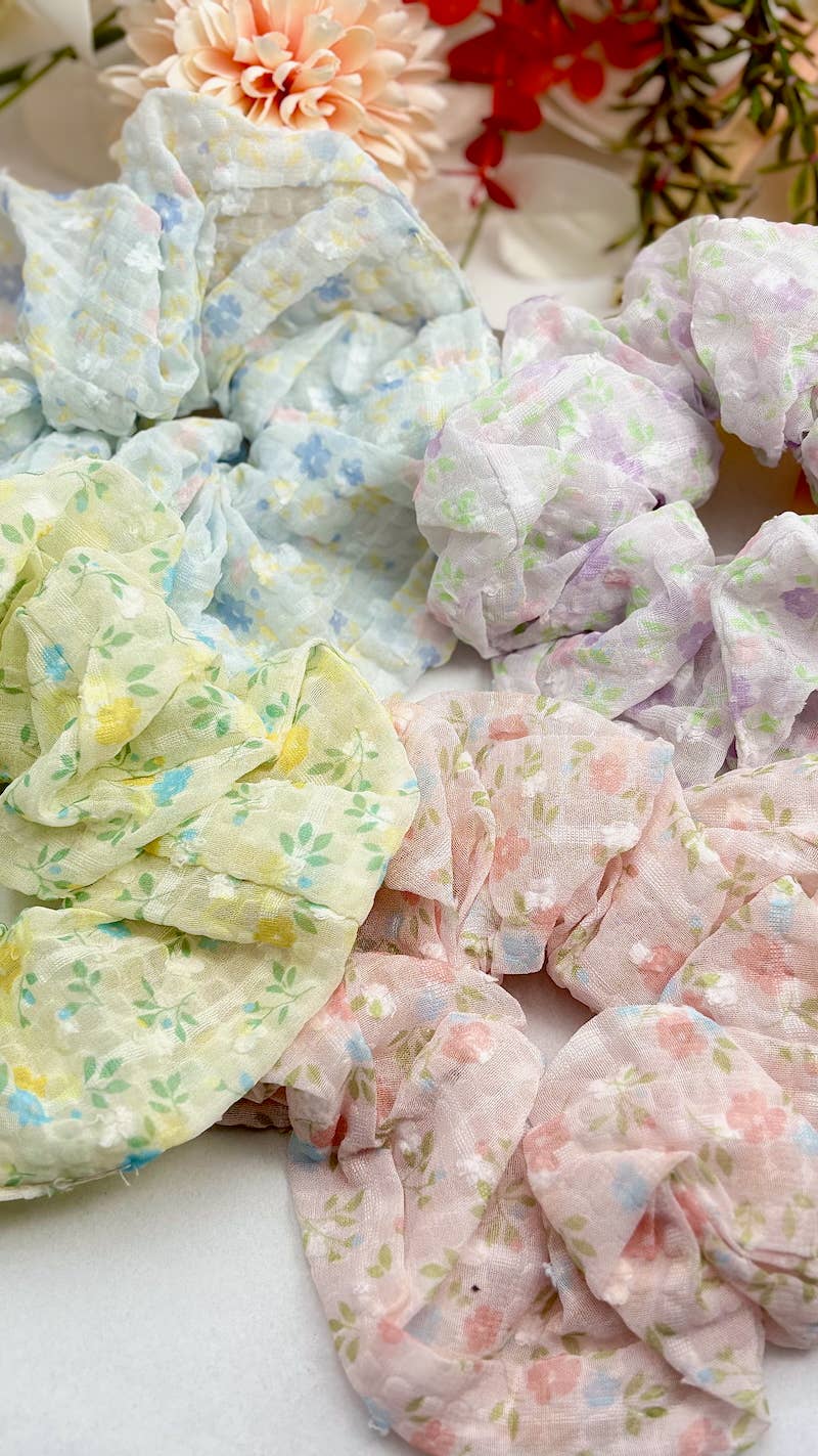 Floral scrunchie 15cm FQ59