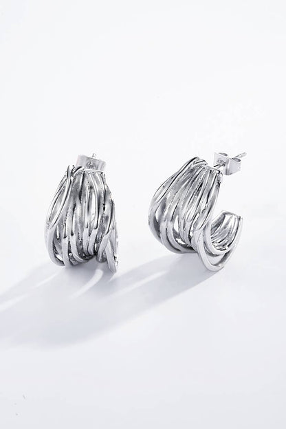Boucles d'oreilles en acier inoxydable 124AQ236