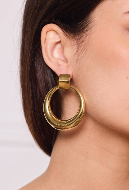 124AQ360 stainless steel earrings
