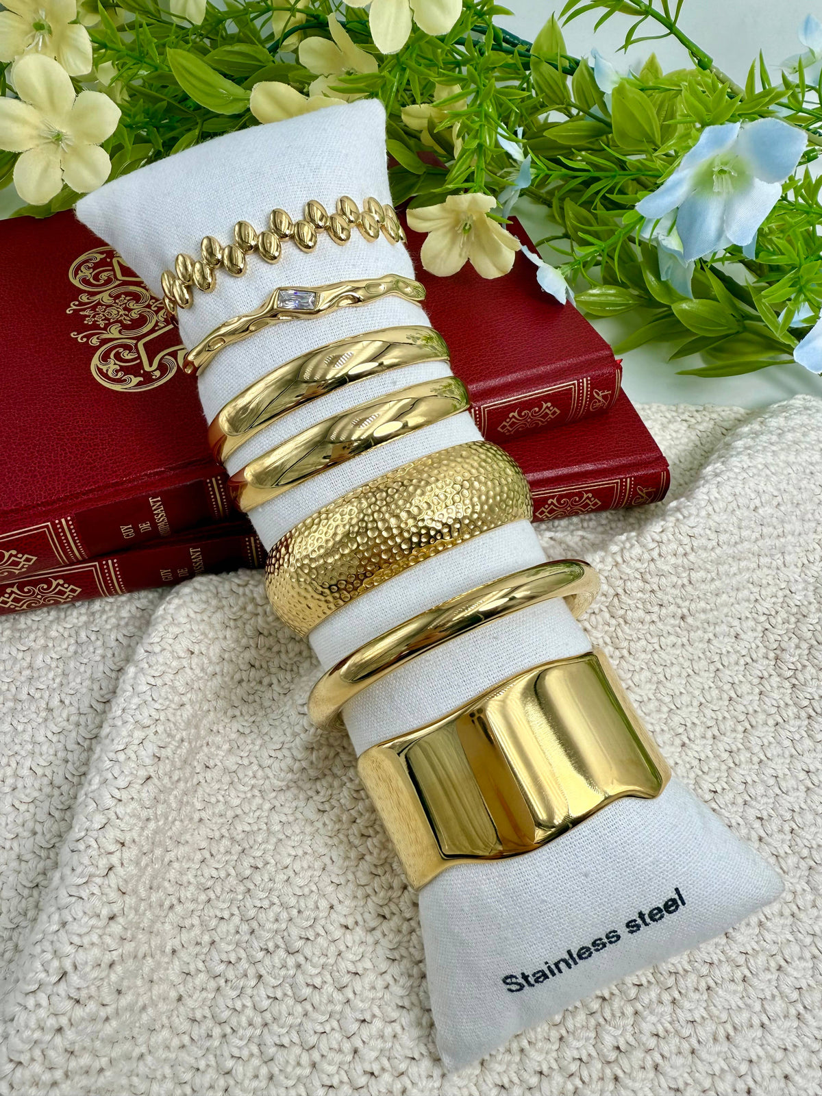 Set of 6 stainless steel bracelets SET269