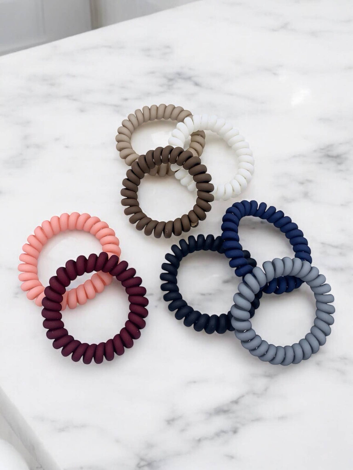 Chouchou élastique en spirale mat JD02