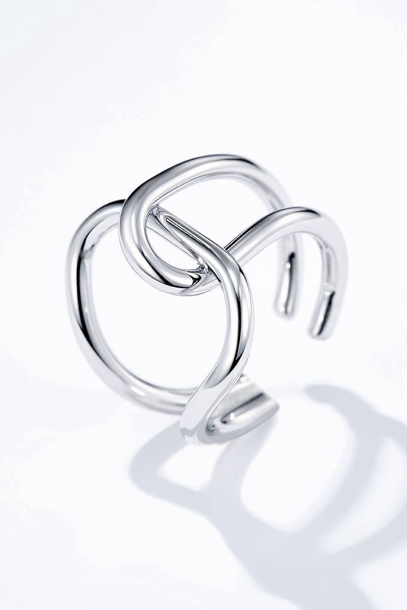 Intertwined stainless steel ring 424AQ150