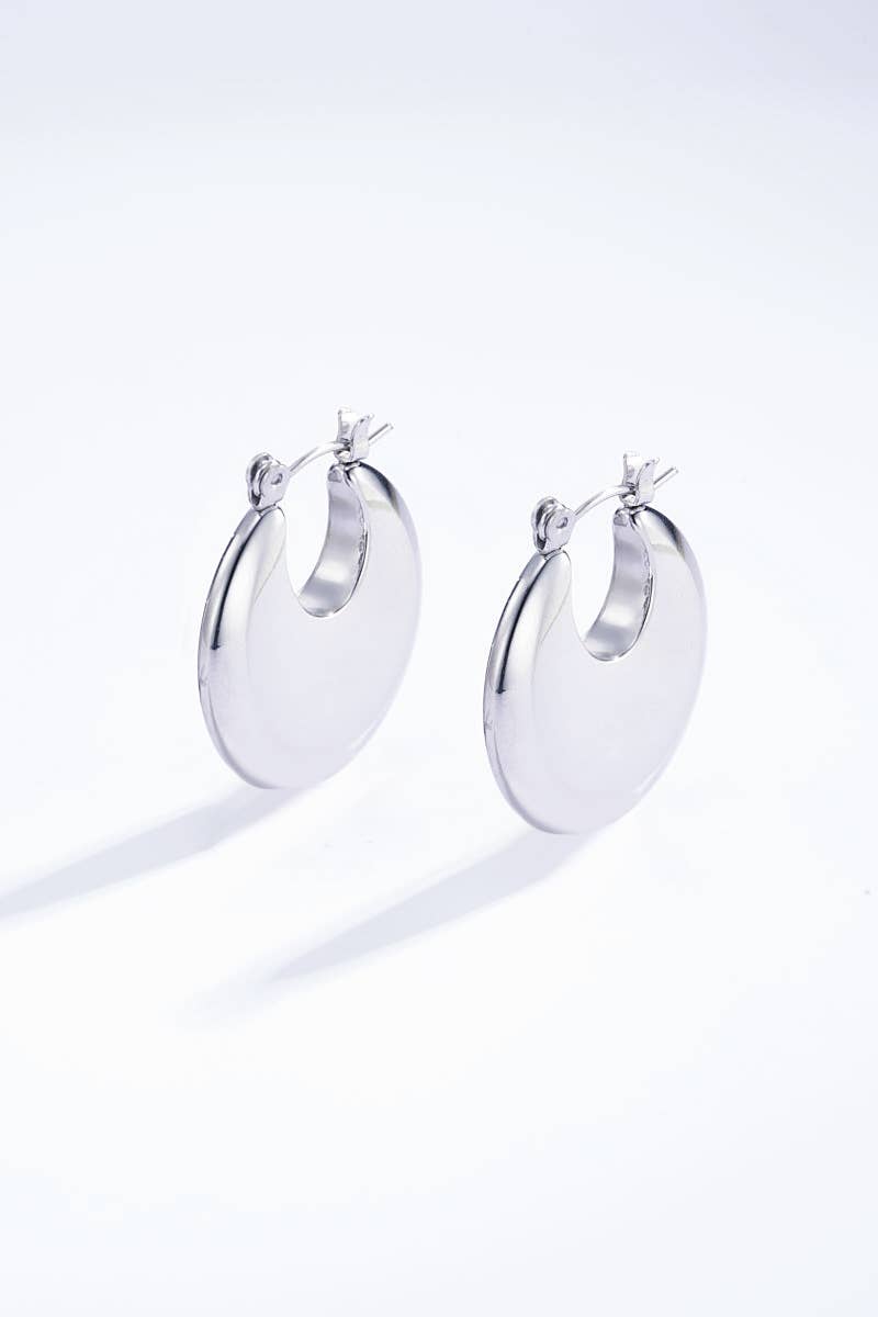 Boucles d'oreilles en acier inoxydable 124DY59