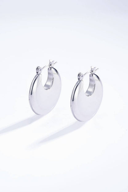 Boucles d'oreilles en acier inoxydable 124DY59