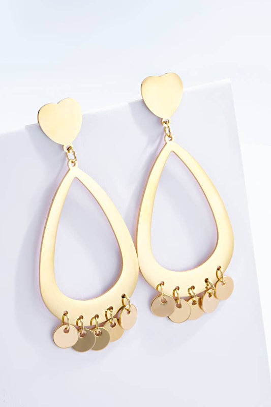 Boucles D'Oreilles Pendantes En Acier Inoxydable 124ZT10