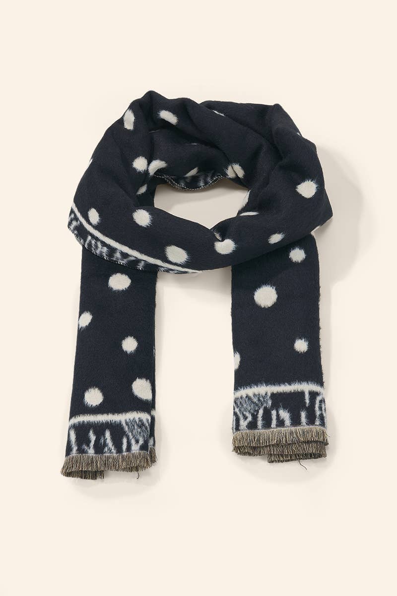 Polka dot wool scarf FL616DF
