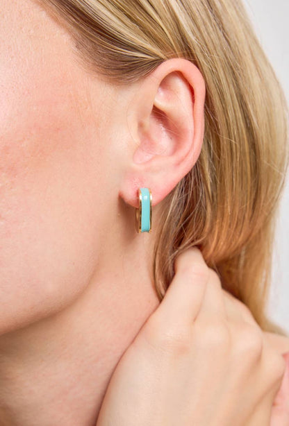 Stainless Steel Half-Hoop Earrings 124AQ96N97N98