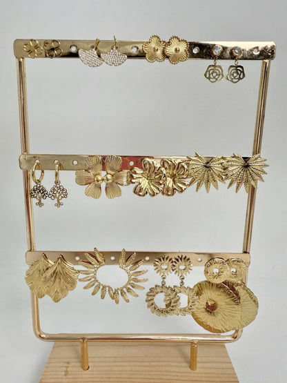 Stainless steel earring set of 12 SET245