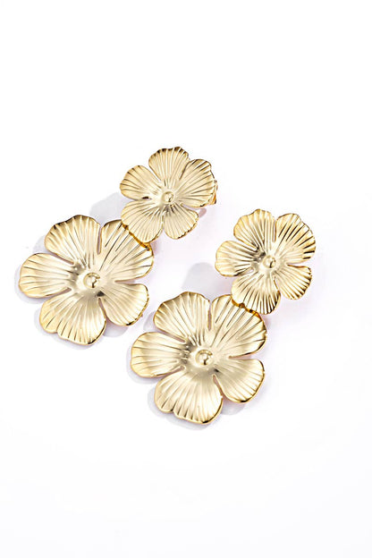 Boucles d'oreilles pendantes fleurs 124AQ169