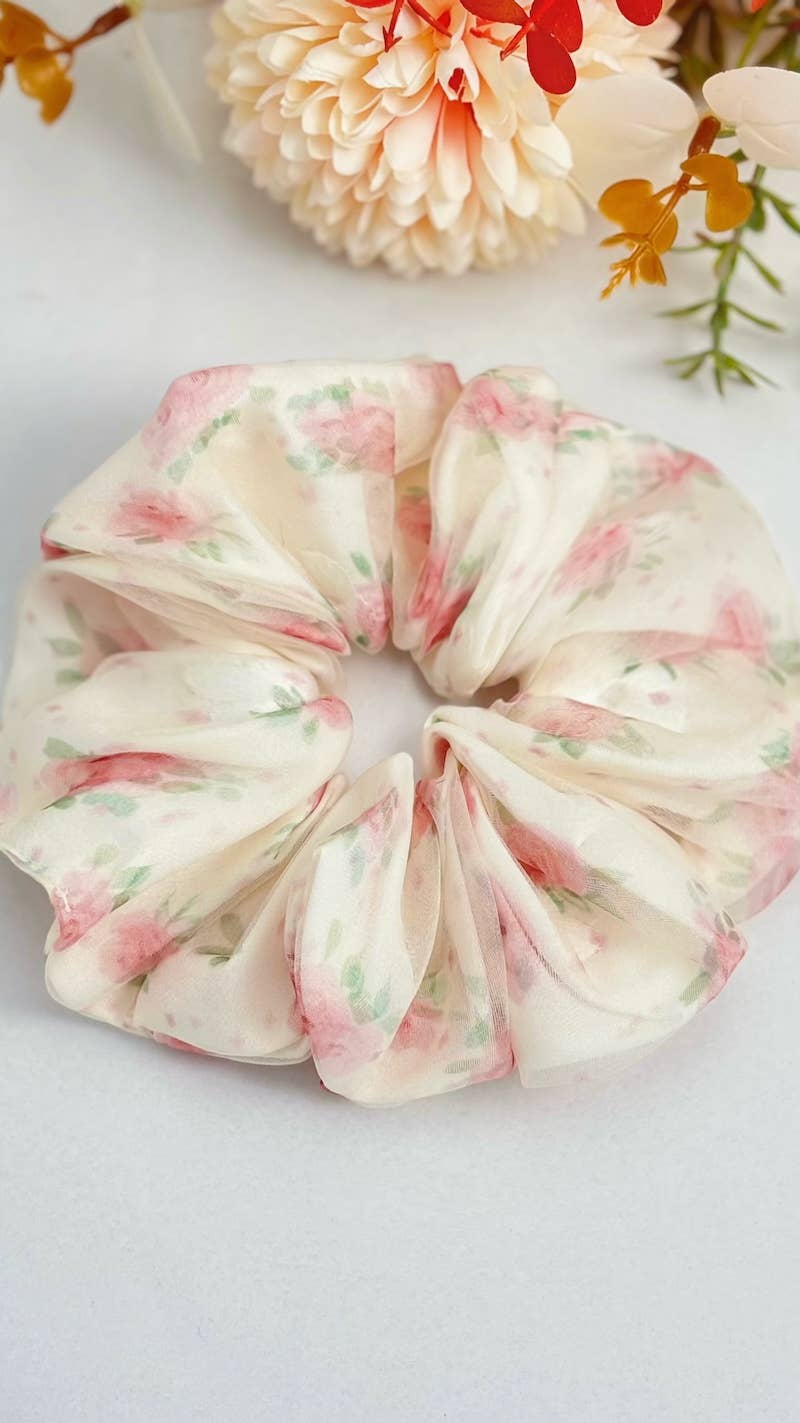 Chouchou à fleurs 15cm FQ62