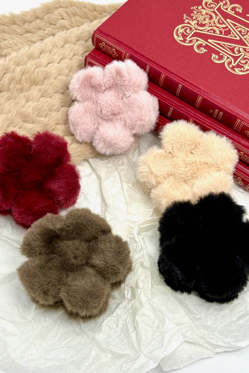 Pince à cheveux fausse fourrure YH205YJ