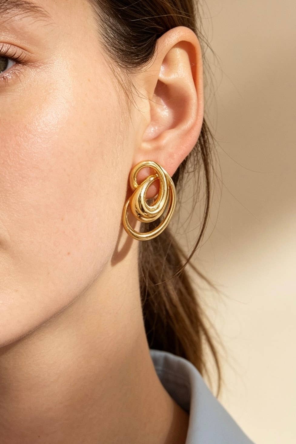 Stainless steel earrings 124AQ677