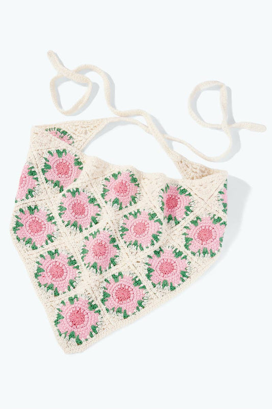Crochet flower bandana ST335HS