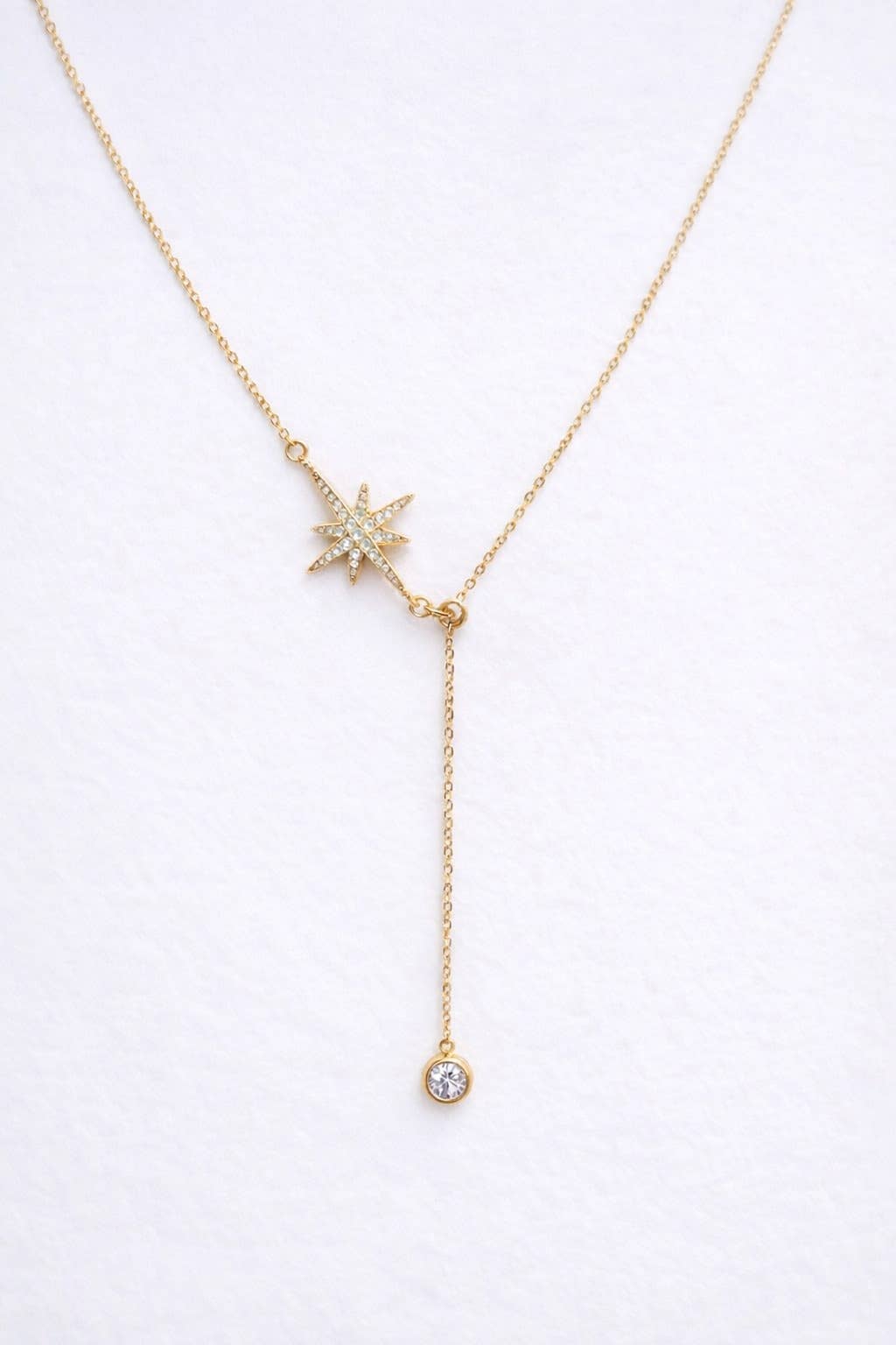 Collier Y étoile en acier inoxydable 224AQ02