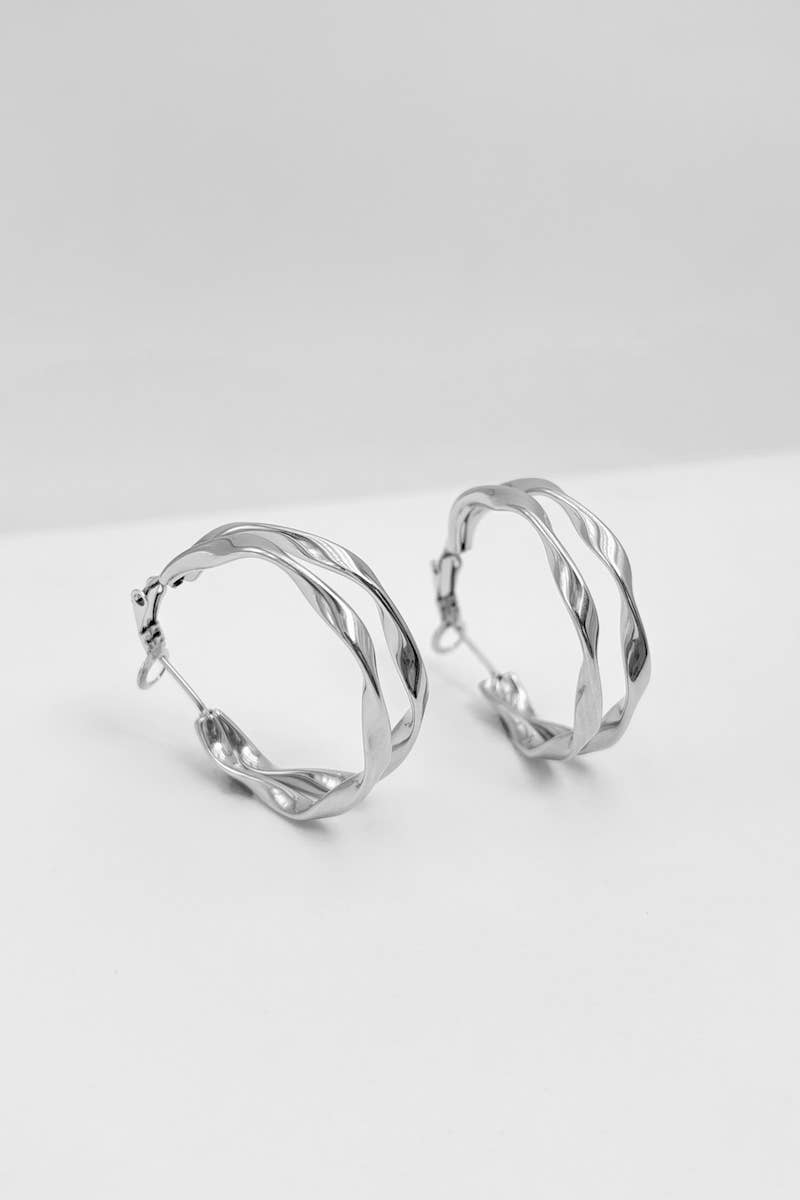Stainless steel earrings 124AQ379