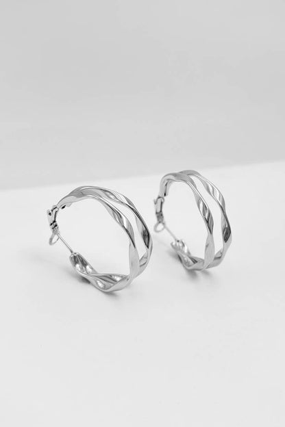 Stainless steel earrings 124AQ379