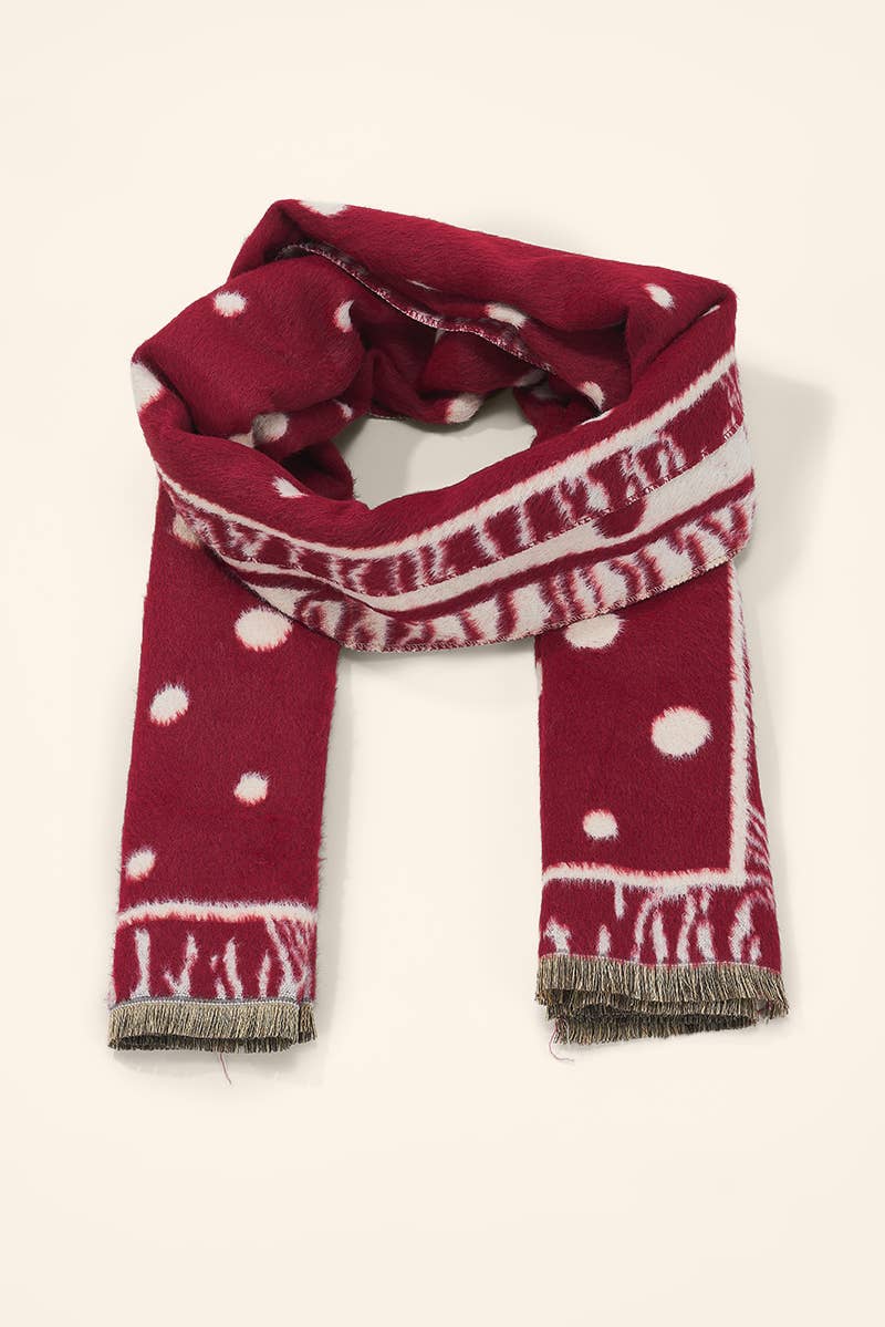 Polka dot wool scarf FL616DF