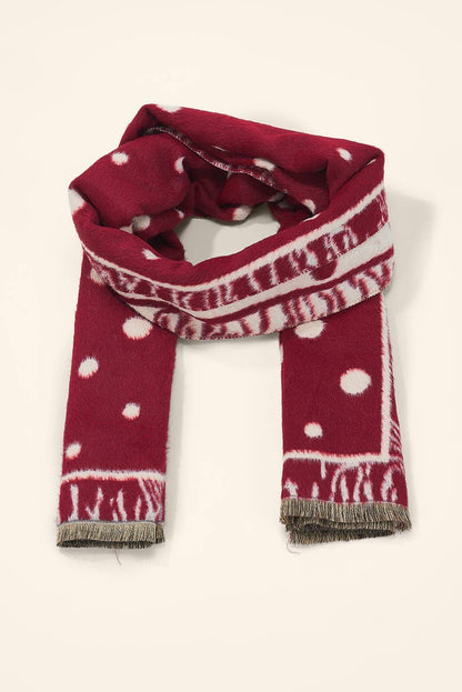 Polka dot wool scarf FL616DF