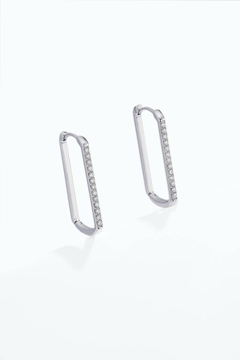 Boucles d'oreille en acier inoxydable 124AQ755