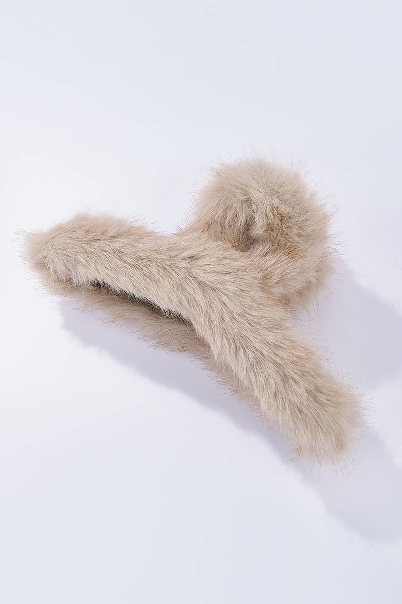 Pince à cheveux en fausse fourrure YH11