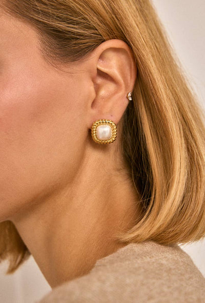 124AQ509 stainless steel earrings
