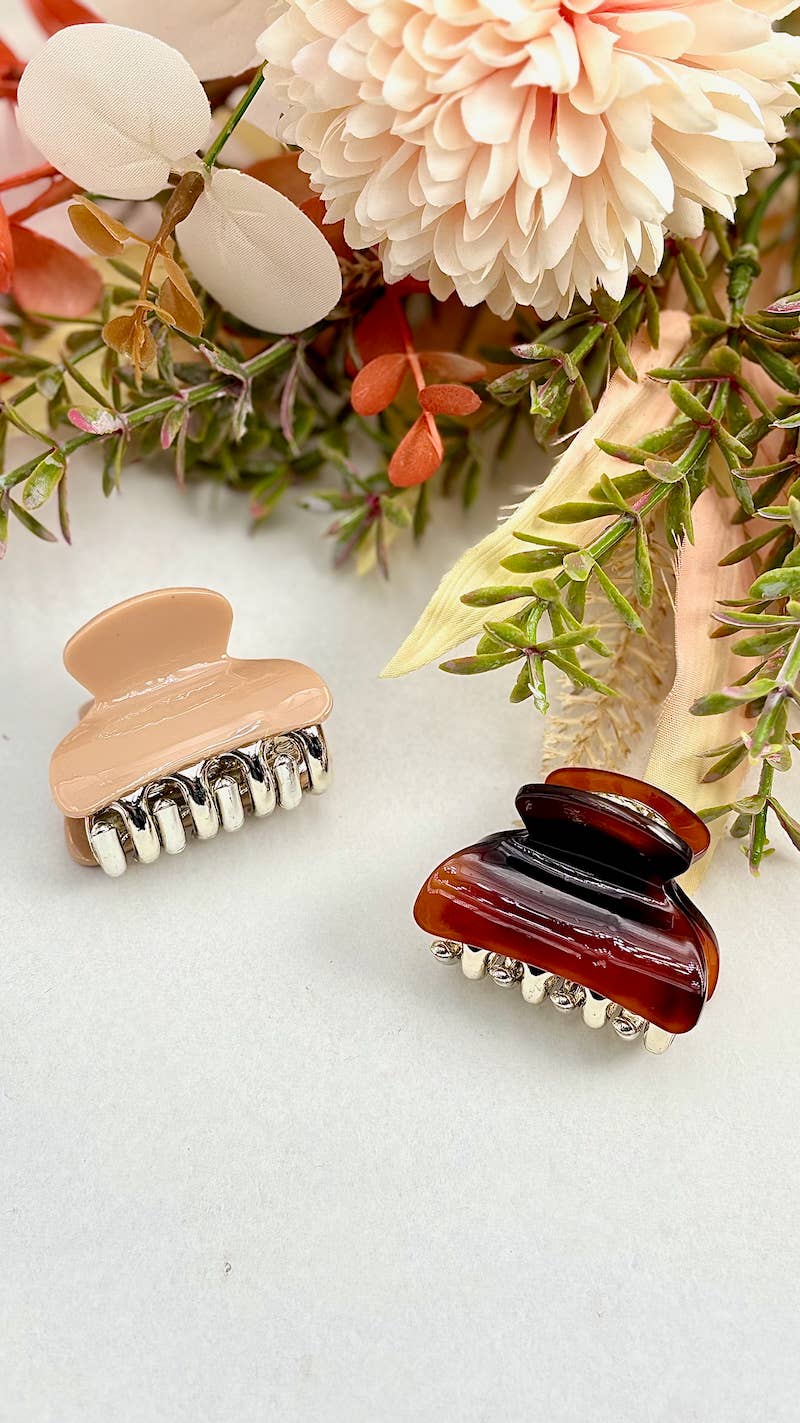 Solid mini hair claw 3.5cm YH43
