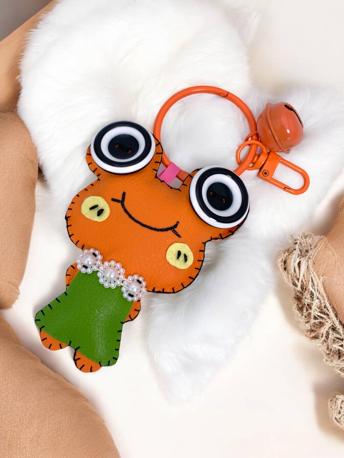 Plush keychain with bell JSG63