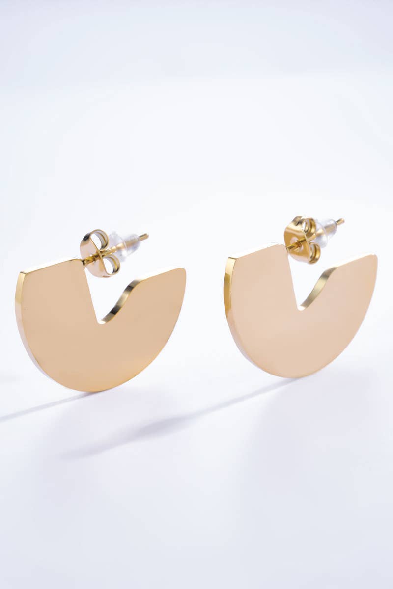 Boucles d'oreilles créoles en acier inoxydable 124DY17-1