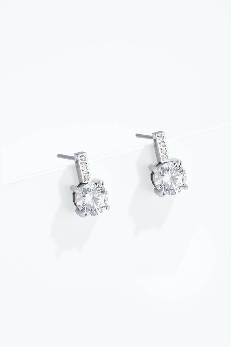 Boucles d'oreille en acier inoxydable 124AQ568