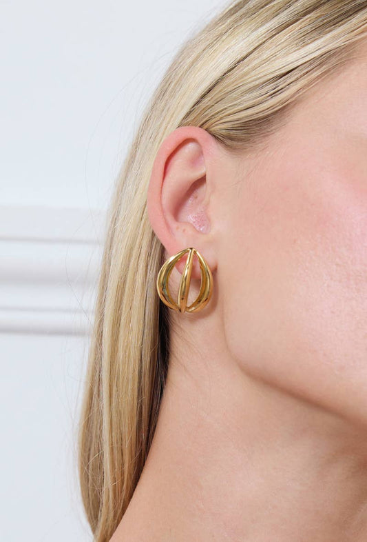 Boucles d'oreilles en acier inoxydable 124AQ259