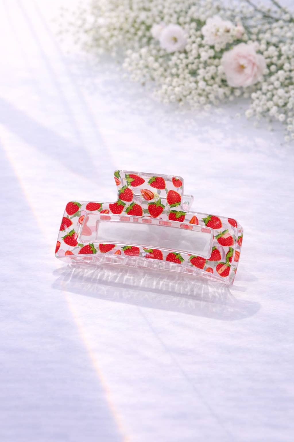 Pinces à cheveux rectangulaires motifs fruits 8,5 cm YH84