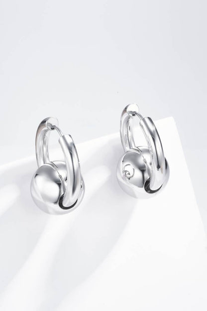 124AQ250 stainless steel earrings