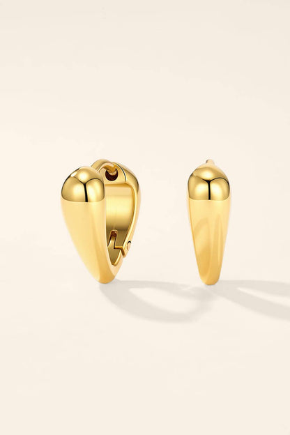 Mini puffed teardrop hoop earrings 124AQ821
