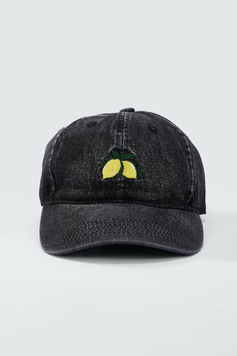 Casquette en coton avec broderie citrons MJ323HK