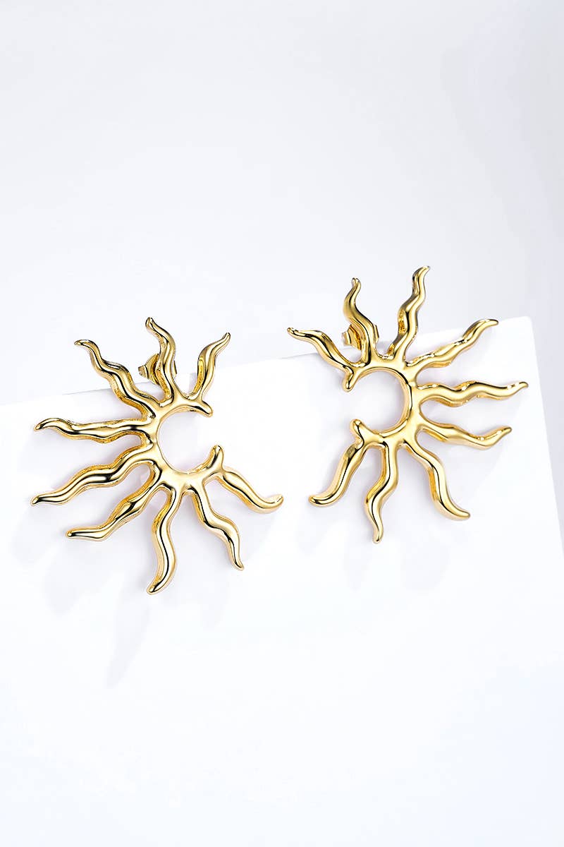 Boucles d'oreilles Soleil en acier inoxydable 124AQ365