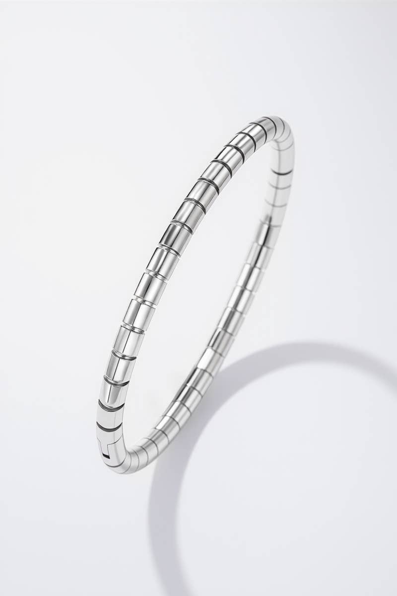 Stainless steel bangle bracelet 324AQ286
