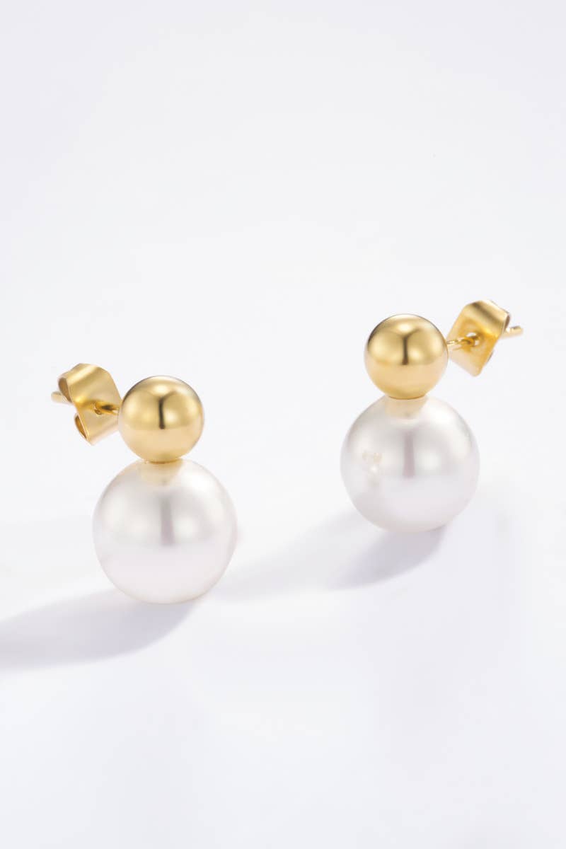 Boucles d'oreilles puces perlées 124AQ126