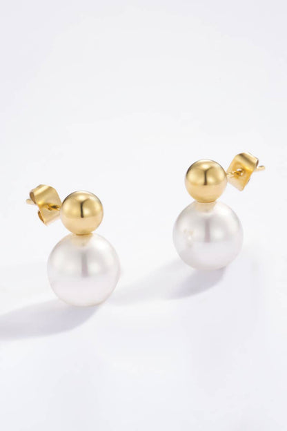 Boucles d'oreilles puces perlées 124AQ126