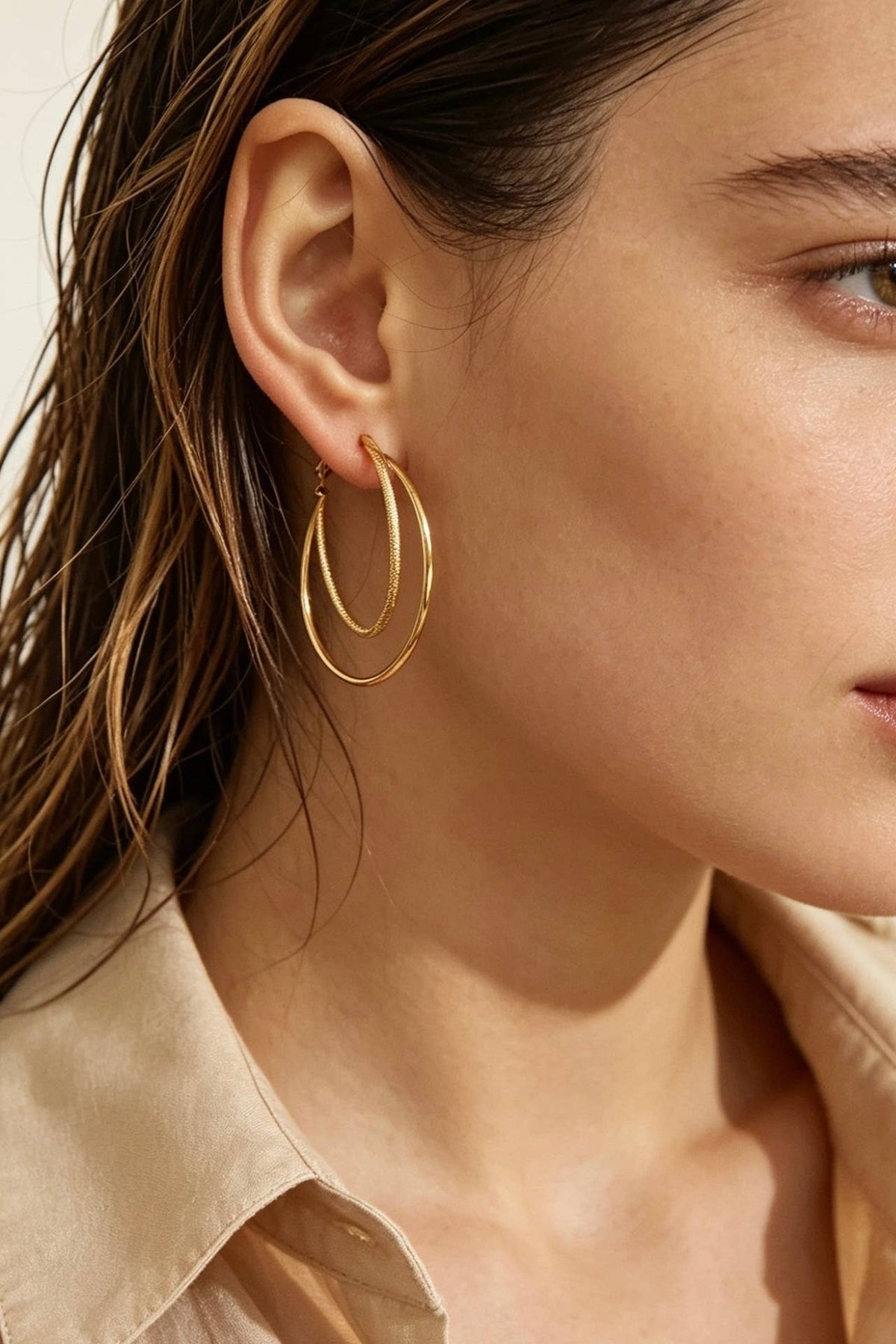 Stainless steel earrings 124AQ583