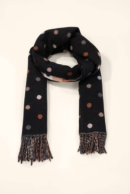 Écharpe en laine à pois multicolores FL617DF