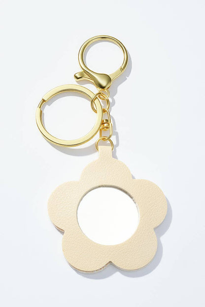 Flower mirror bag charm and keyring PC42