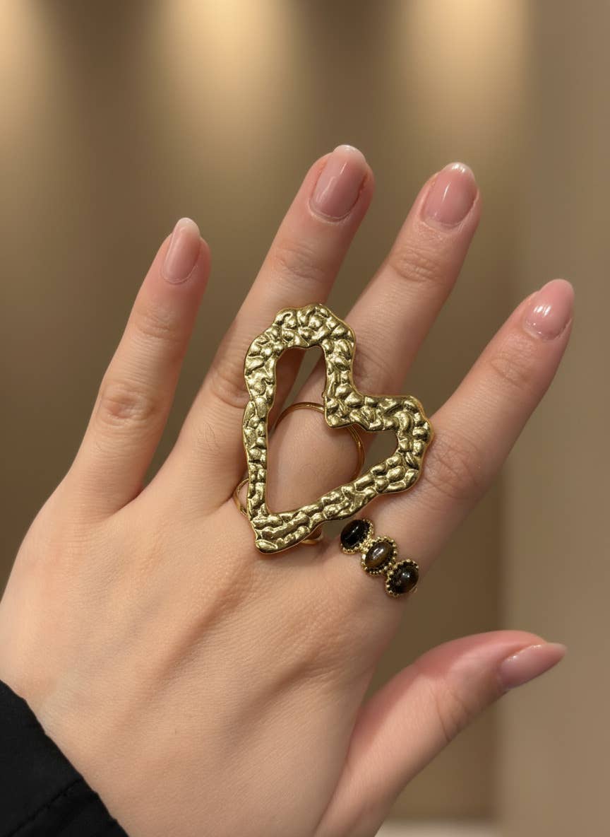 Stainless steel Tiger's eye ring 424RX286