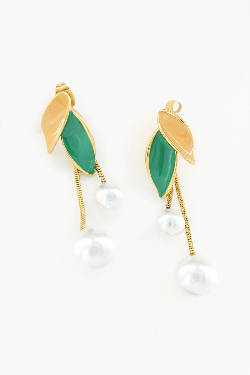 124YC82 stainless steel earrings