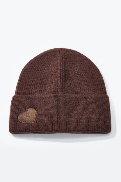 Bonnet uni avec cœur assorti MJ220SD