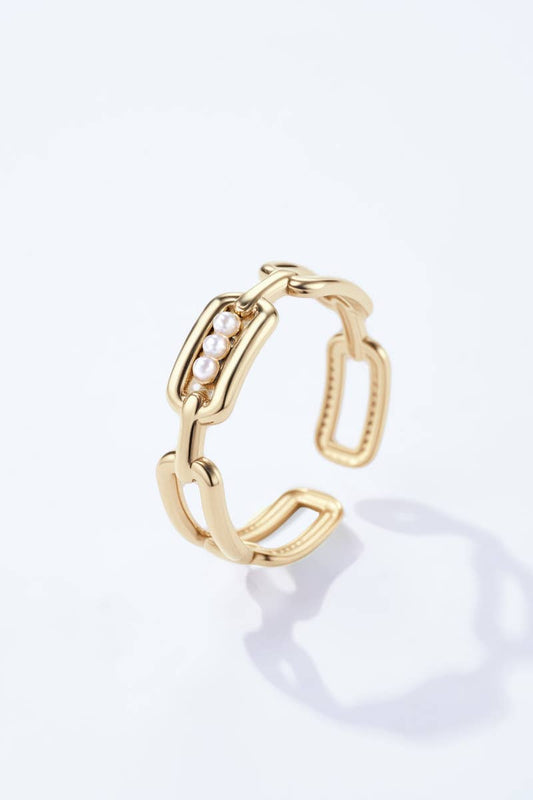 Bague maillons perles en acier inoxydable 424RX164