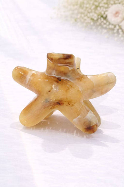 Starfish hair clip marble effect 9 cm YH80